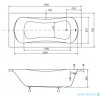 Besco Aria Prosafe 150x70cm płytka wanna prostokątna #WAA-150-PS